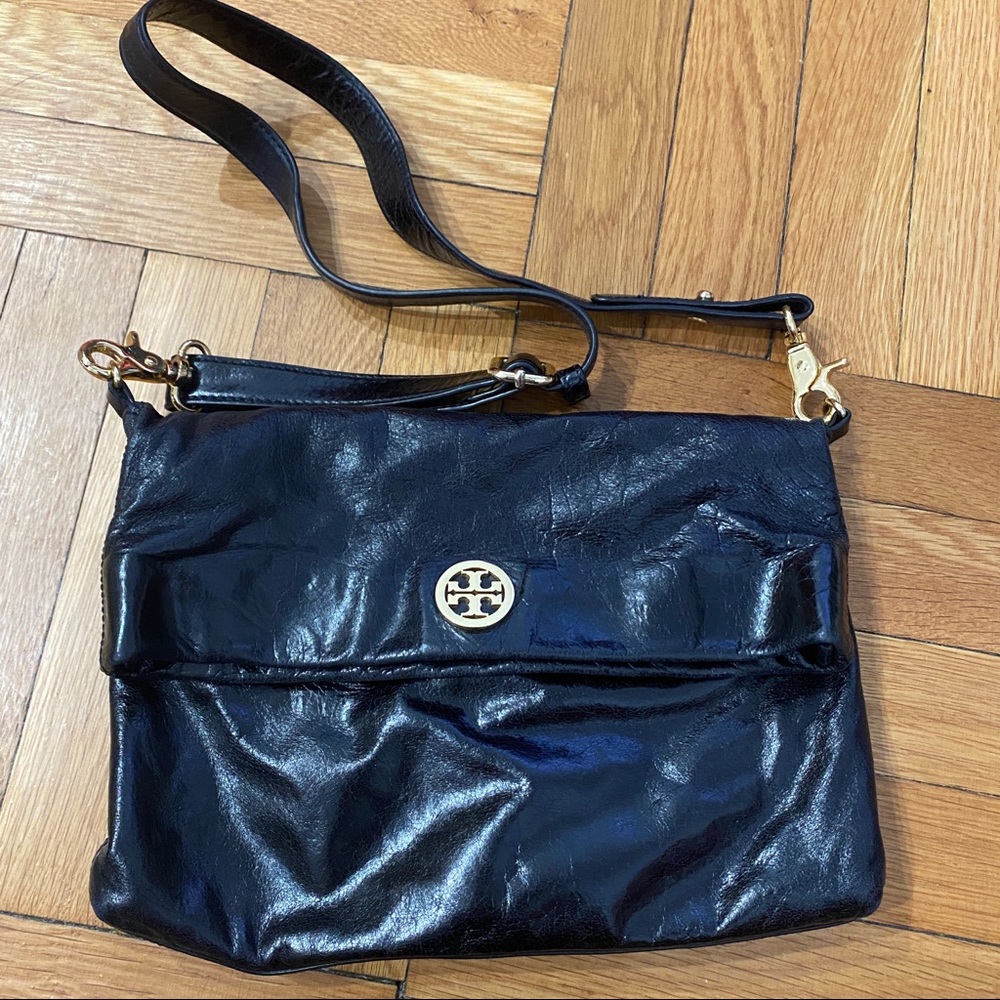 Tory burch city foldover messenger bag